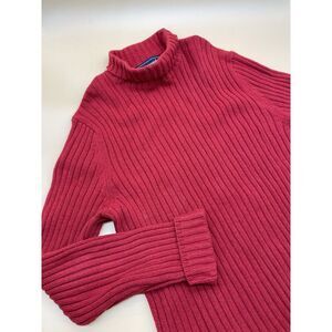 Abercrombie & Fitch Women's Red Long‎ Sleeve Cable Knit Pullover Sweater Size XL